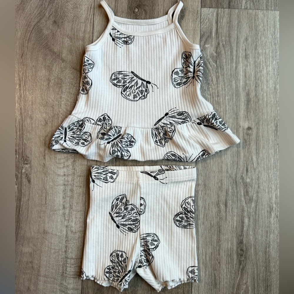 Carter's Black and White Butterfly Outfit
